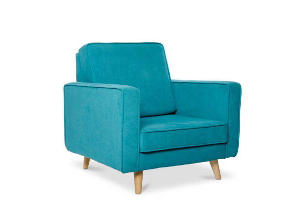 blue armchair