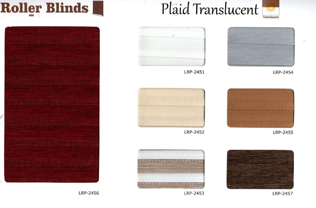 Roller Blinds- Plaid Fabric